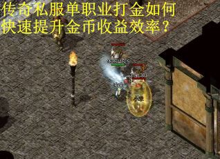 传奇私服单职业打金如何快速提升金币收益效率？