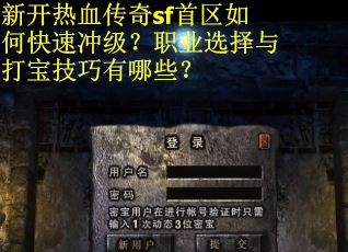 新开热血传奇sf首区如何快速冲级?职业选择与打宝技巧有哪些? 新开热血传奇sf首区如何快速冲级?职业选择与打宝技巧有哪些?