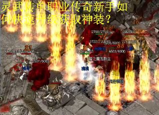 灵武传单职业传奇新手如何快速升级获取神装？