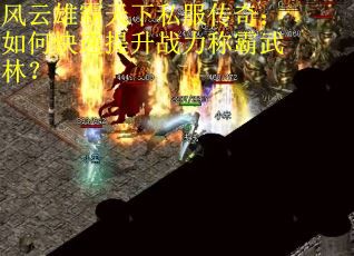 风云雄霸天下私服传奇：如何快速提升战力称霸武林？